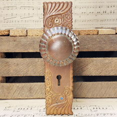 #14573 - Antique Russell & Erwin Bronze Doorknob Set image