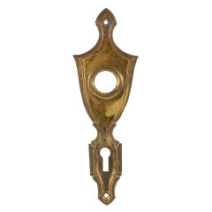 #33668 - Antique Brass Doorknob Backplate image