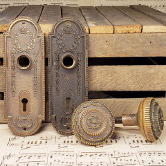 #42500 - Antique Mallory Wheeler Doorknob Set image
