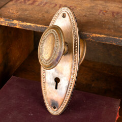 #44139 - Salvaged Antique Oval Door Hardware Set image