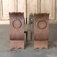 #18788 - Antique&nbsp;Arts&nbsp;&&nbsp;Crafts&nbsp;Fireplace&nbsp;Andirons&nbsp;image