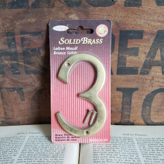 #19011 - Brass&nbsp;House&nbsp;Number&nbsp;3&nbsp;image
