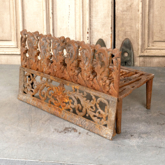 #26401 - Antique&nbsp;Fireplace&nbsp;Log&nbsp;Holder&nbsp;&&nbsp;Ember&nbsp;Screen&nbsp;image