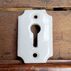 #26916 - Antique&nbsp;Porcelain&nbsp;Keyhole&nbsp;Escutcheon&nbsp;image