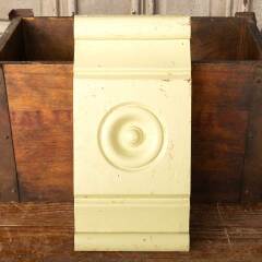 #27856 - Antique&nbsp;Painted&nbsp;Wood&nbsp;Rosette&nbsp;Trim&nbsp;Block&nbsp;image
