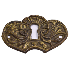 #27883 - Brass&nbsp;Keyhole&nbsp;Furniture&nbsp;Escutcheon&nbsp;image