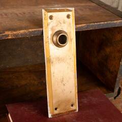#28216 - Salvaged&nbsp;Brass&nbsp;Doorknob&nbsp;Backplate&nbsp;Hardware&nbsp;image