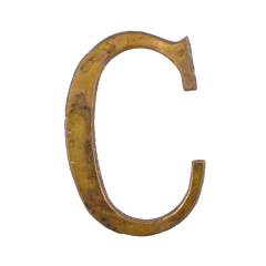 #28296 - Salvaged&nbsp;Brass&nbsp;Letter&nbsp;C&nbsp;image