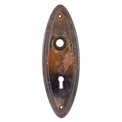 #28483 - Oval&nbsp;Japanned&nbsp;Doorknob&nbsp;Backplate&nbsp;image