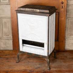 #31447 - Antique&nbsp;Enameled&nbsp;Iron&nbsp;Burnovr&nbsp;Gas&nbsp;Heater&nbsp;image