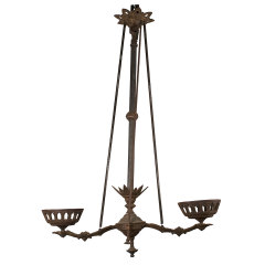 #33035 - Antique&nbsp;Oil&nbsp;Lamp&nbsp;Chandelier&nbsp;image