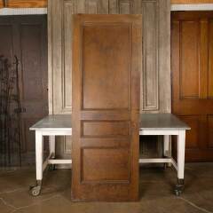 #38259 - 30x83&nbsp;Salvaged&nbsp;Antique&nbsp;3&nbsp;Panel&nbsp;Interior&nbsp;Door&nbsp;image