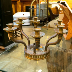 #38445 - 7&nbsp;Candle&nbsp;Round&nbsp;Brass&nbsp;Candelabra&nbsp;image