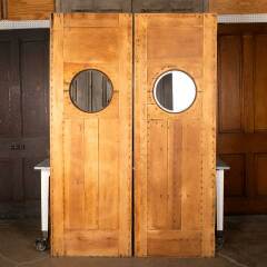 #38900 - Salvaged&nbsp;Pine&nbsp;Doors&nbsp;with&nbsp;Beveled&nbsp;Portholes&nbsp;image
