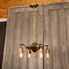 #39792 - Salvaged&nbsp;Antique&nbsp;4&nbsp;Light&nbsp;Chandelier&nbsp;image