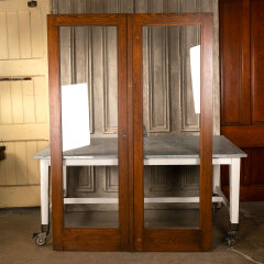 #40138 - 54x79&nbsp;Salvaged&nbsp;Oak&nbsp;Full&nbsp;View&nbsp;Storm&nbsp;Doors&nbsp;image