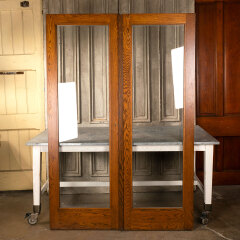 #40140 - 54x80&nbsp;Salvaged&nbsp;Oak&nbsp;Full&nbsp;View&nbsp;Storm&nbsp;Doors&nbsp;image