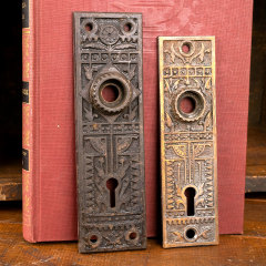 #40635 - Antique&nbsp;Victorian&nbsp;Eastlake&nbsp;Iron&nbsp;Backplate&nbsp;Set&nbsp;image