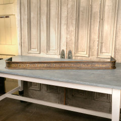 #41185 - Salvaged&nbsp;Antique&nbsp;Brass&nbsp;Fireplace&nbsp;Fender&nbsp;image