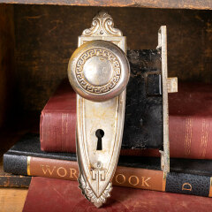 #41203 - Antique&nbsp;Chrome&nbsp;Barrows&nbsp;Door&nbsp;Hardware&nbsp;Set&nbsp;image