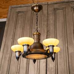 #41997 - Salvaged&nbsp;Vintage&nbsp;5&nbsp;Light&nbsp;Chandelier&nbsp;image