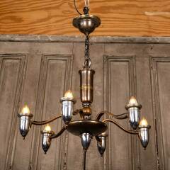 #41998 - Salvaged&nbsp;Vintage&nbsp;6&nbsp;Light&nbsp;Chandelier&nbsp;image