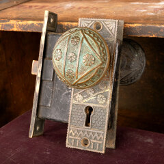 #42955 - Antique&nbsp;F.C.&nbsp;Linde&nbsp;Door&nbsp;Hardware&nbsp;Set&nbsp;image