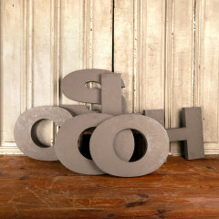 #43629 - Salvaged&nbsp;Vintage&nbsp;Metal&nbsp;Building&nbsp;Sign&nbsp;Letter&nbsp;image