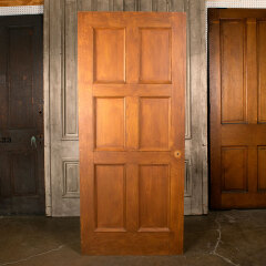 #43995 - 36x83&nbsp;Salvaged&nbsp;Vintage&nbsp;6&nbsp;Panel&nbsp;Oak&nbsp;Door&nbsp;image