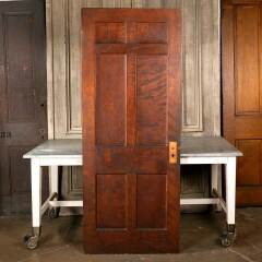 #44198 - 32x80&nbsp;Salvaged&nbsp;Antique&nbsp;6&nbsp;Panel&nbsp;Interior&nbsp;Door&nbsp;image