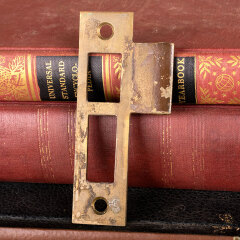 #44319 - Antique&nbsp;Brass&nbsp;Door&nbsp;Strike&nbsp;Plate&nbsp;Hardware&nbsp;image