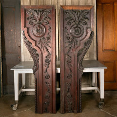 #44411 - Antique&nbsp;Ornate&nbsp;Carved&nbsp;Wood&nbsp;Entryway&nbsp;Panels&nbsp;image