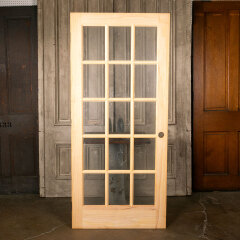 #45038 - 36x80&nbsp;Modern&nbsp;15&nbsp;Lite&nbsp;Wood&nbsp;French&nbsp;Door&nbsp;image