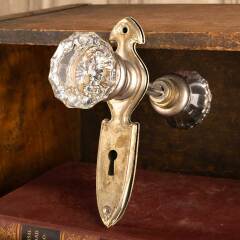 #45656 - Antique&nbsp;Glass&nbsp;Doorknob&nbsp;Door&nbsp;Hardware&nbsp;Set&nbsp;image