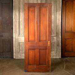#45783 - 30x77&nbsp;Antique&nbsp;4&nbsp;Panel&nbsp;Wood&nbsp;Interior&nbsp;Door&nbsp;image
