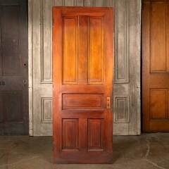 #45796 - 30x78&nbsp;Antique&nbsp;5&nbsp;Panel&nbsp;Wood&nbsp;Interior&nbsp;Door&nbsp;image