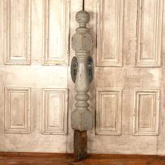 #46116 - Salvaged&nbsp;Antique&nbsp;Wood&nbsp;Staircase&nbsp;Newel&nbsp;Post&nbsp;image