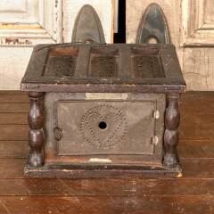 #46170 - Antique&nbsp;Primitive&nbsp;Wood&nbsp;&&nbsp;Metal&nbsp;Foot&nbsp;Warmer&nbsp;image