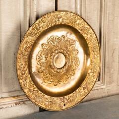 #46271 - Antique&nbsp;Stamped&nbsp;Brass&nbsp;Charger&nbsp;Wall&nbsp;Art&nbsp;image