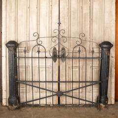 #46308 - Antique&nbsp;Wrought&nbsp;Iron&nbsp;Garden&nbsp;Gate&nbsp;&&nbsp;Posts&nbsp;image