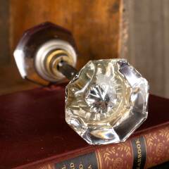 #46364 - Antique&nbsp;Glass&nbsp;&&nbsp;Nickel&nbsp;Doorknobs&nbsp;Hardware&nbsp;image