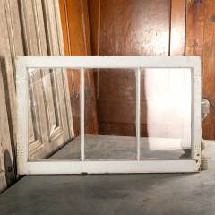 #46398 - Antique&nbsp;Divided&nbsp;3&nbsp;Lite&nbsp;Wood&nbsp;Window&nbsp;Sash&nbsp;image