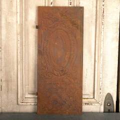 #46465 - Antique&nbsp;Rusty&nbsp;Pressed&nbsp;Metal&nbsp;Fireback&nbsp;Panel&nbsp;image