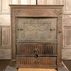 #46575 - Antique Cast Iron Fireplace Insert & Surround image