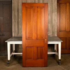 #46777 - 32x80&nbsp;Antique&nbsp;4&nbsp;Panel&nbsp;Pine&nbsp;Interior&nbsp;Door&nbsp;image