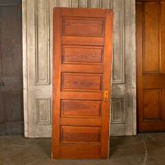 #46852 - 30x77&nbsp;Antique&nbsp;5&nbsp;Panel&nbsp;Pine&nbsp;Interior&nbsp;Door&nbsp;image