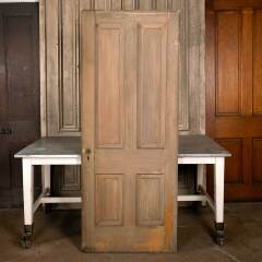 #46859 - 32x80&nbsp;Antique&nbsp;4&nbsp;Panel&nbsp;Wood&nbsp;Interior&nbsp;Door&nbsp;image