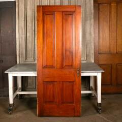#46866 - 32x80&nbsp;Antique&nbsp;4&nbsp;Panel&nbsp;Pine&nbsp;Interior&nbsp;Door&nbsp;image