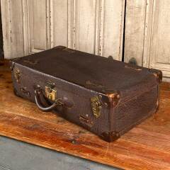 #47156 - Antique&nbsp;Leather&nbsp;Travel&nbsp;Suitcase&nbsp;image
