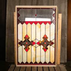 #47224 - Salvaged&nbsp;Stained&nbsp;Glass&nbsp;Window&nbsp;Panel&nbsp;image